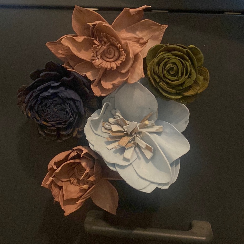 COPY - Sola wood flower magnets: pack of 5